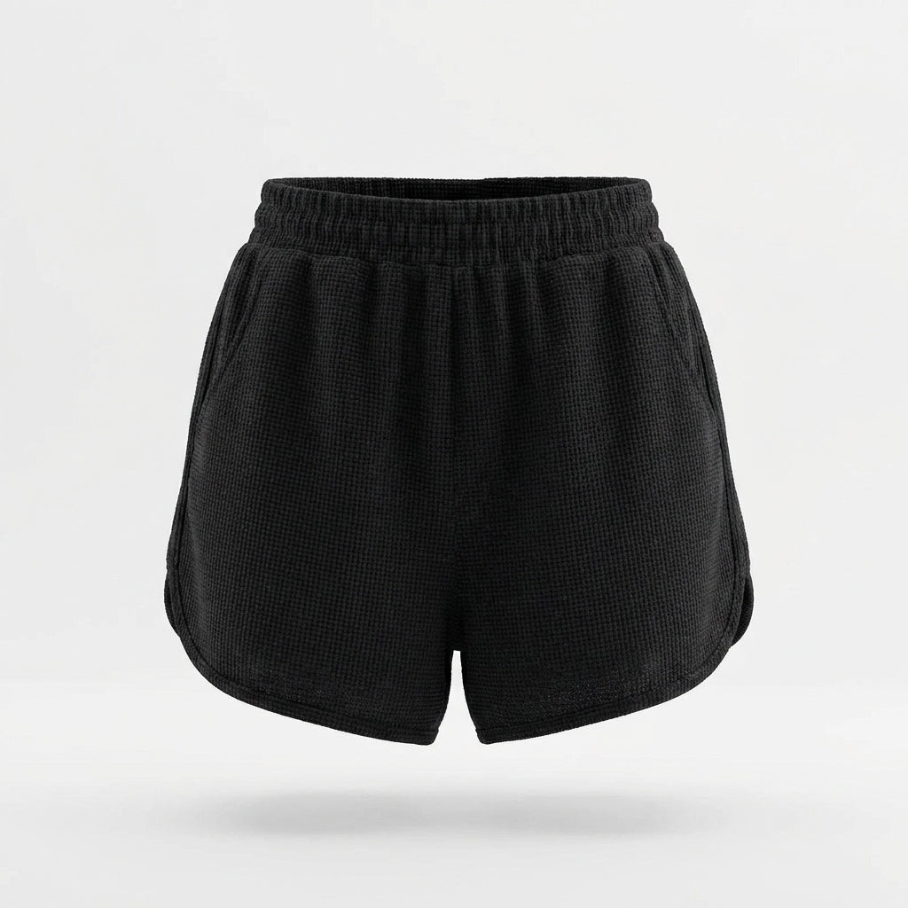 Waffle Sweatpants Shorts For Women