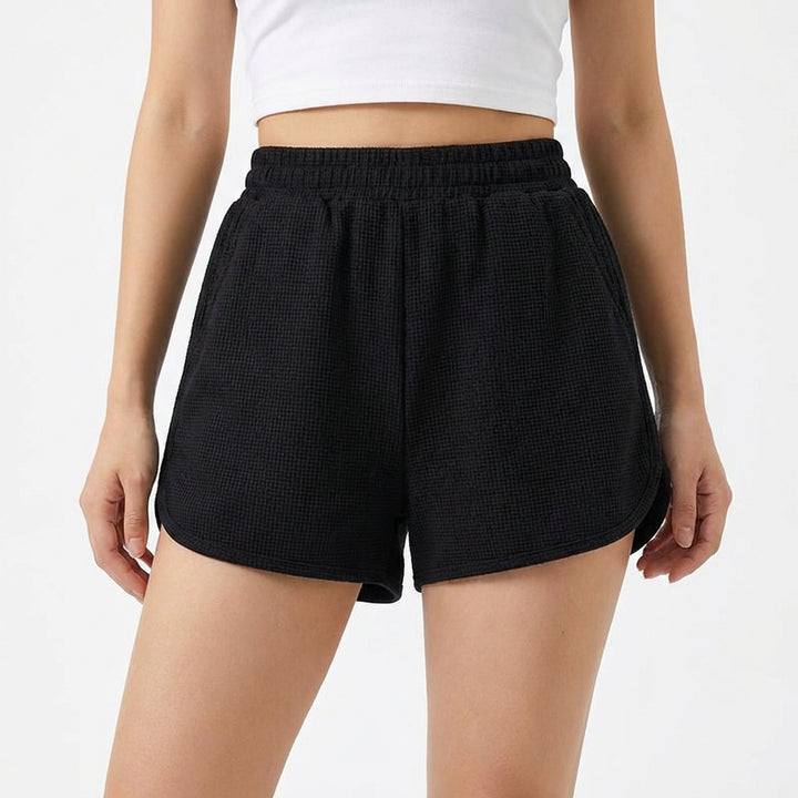 Waffle Sweatpants Shorts For Women