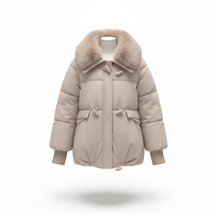 Down Cotton-padded Jacket Women's Short Fur Collar Thickened Coat Winter Clothing