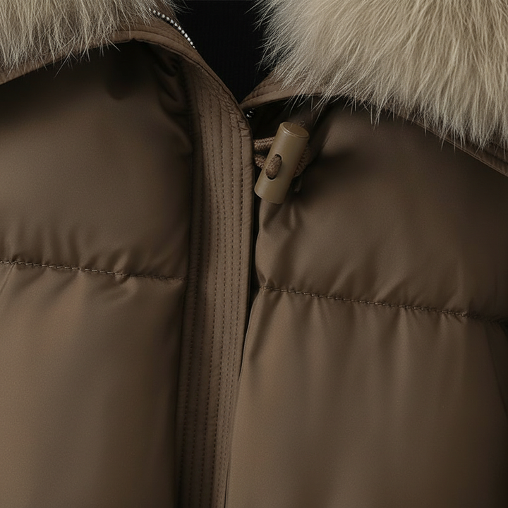 Down Cotton-padded Jacket Women's Short Fur Collar Thickened Coat Winter Clothing