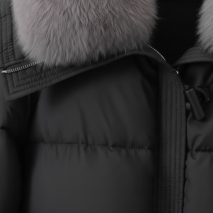 Down Cotton-padded Jacket Women's Short Fur Collar Thickened Coat Winter Clothing