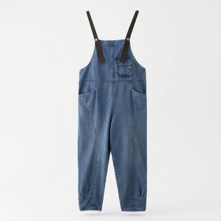 Women's Korean Style Strap Detail Jeans – Trendy Spring Denim