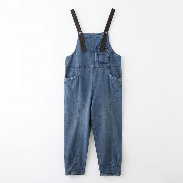 Women's Korean Style Strap Detail Jeans – Trendy Spring Denim