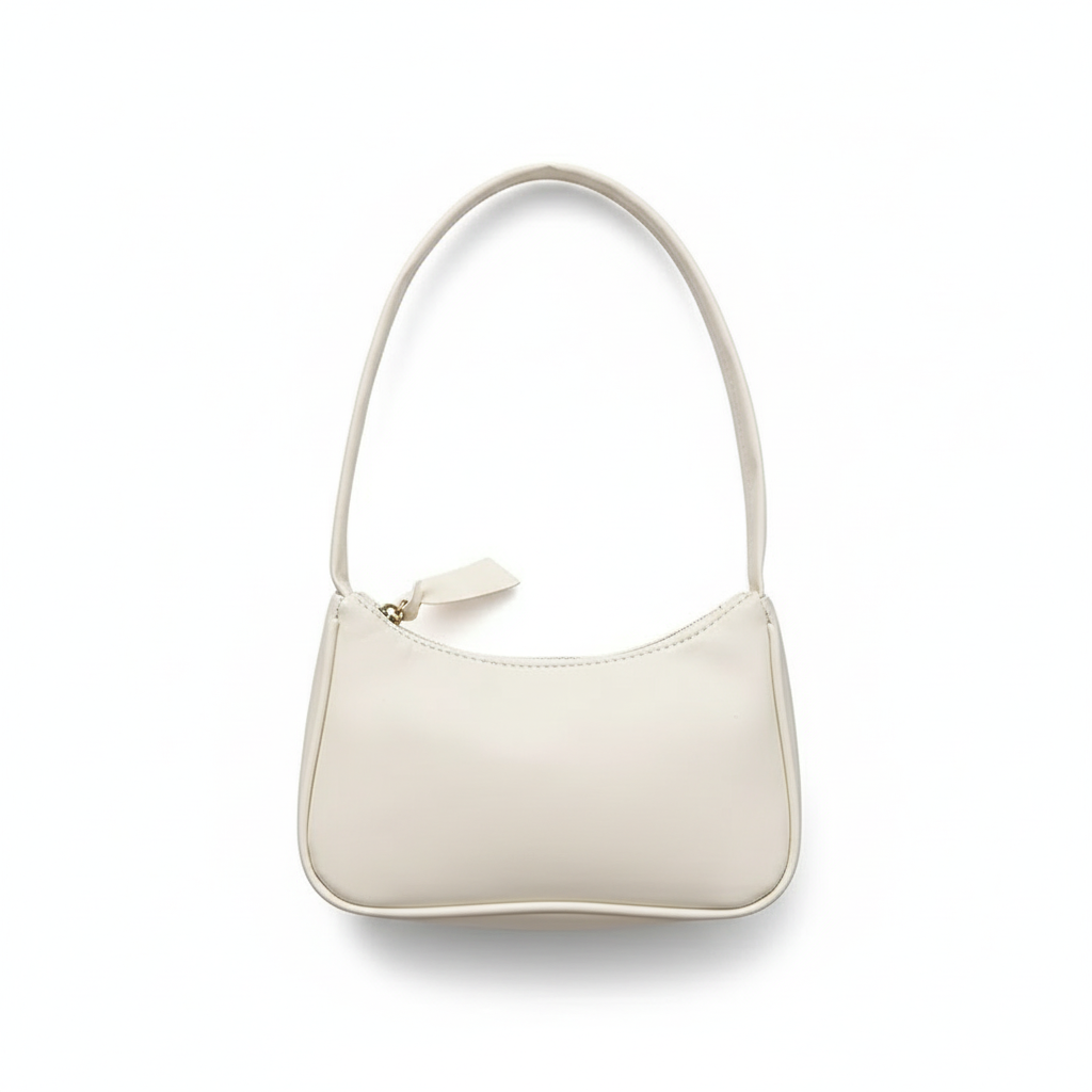 Minimalist PU Leather Underarm Shoulder Bag – Women’s Fashion Baguette Handbag
