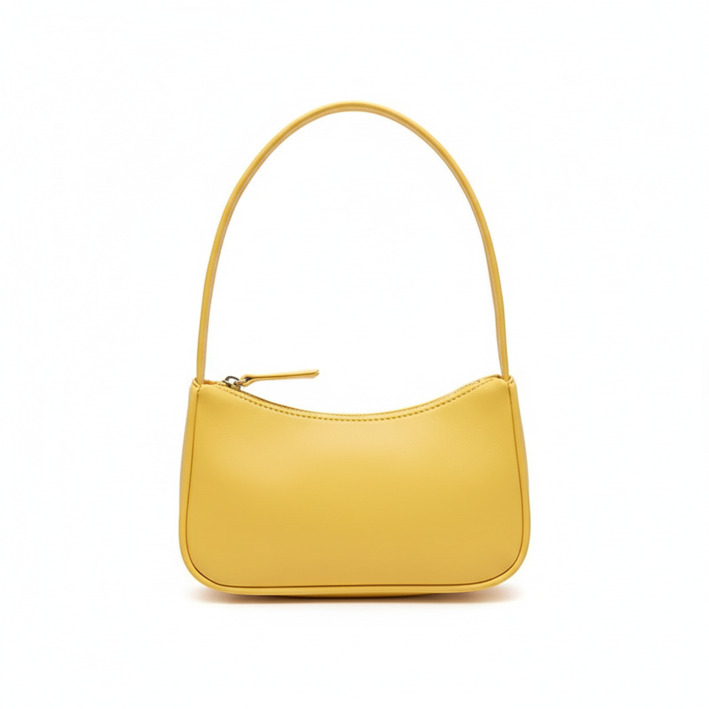 Minimalist PU Leather Underarm Shoulder Bag – Women’s Fashion Baguette Handbag