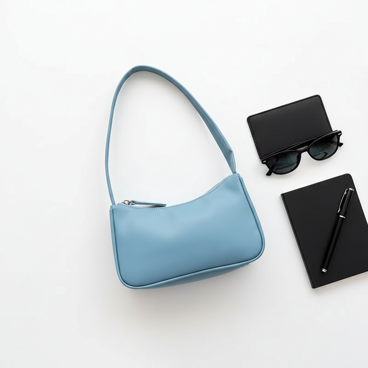 Minimalist PU Leather Underarm Shoulder Bag – Women’s Fashion Baguette Handbag