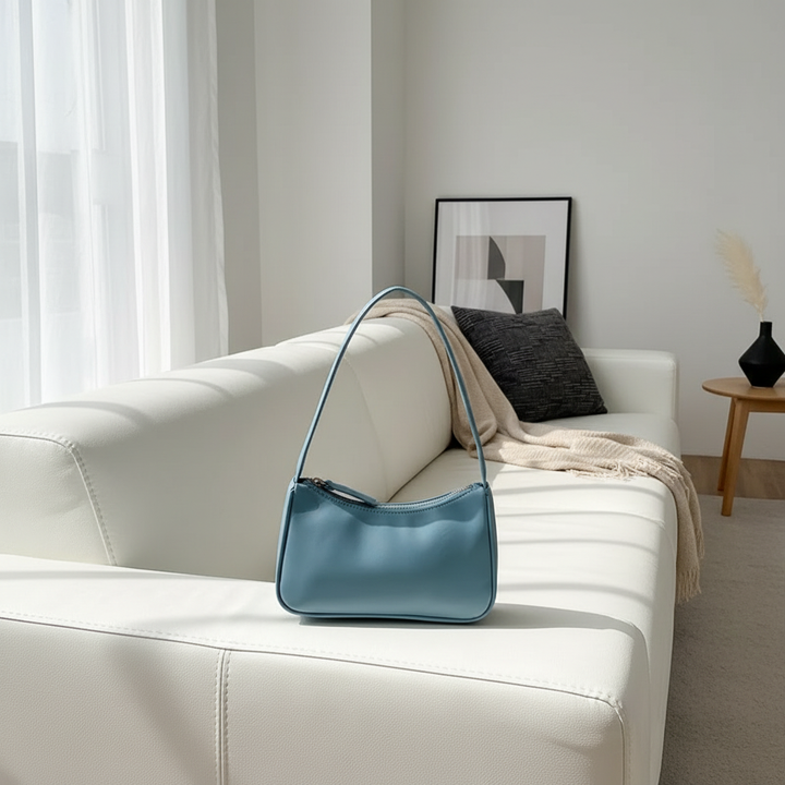 Minimalist PU Leather Underarm Shoulder Bag – Women’s Fashion Baguette Handbag