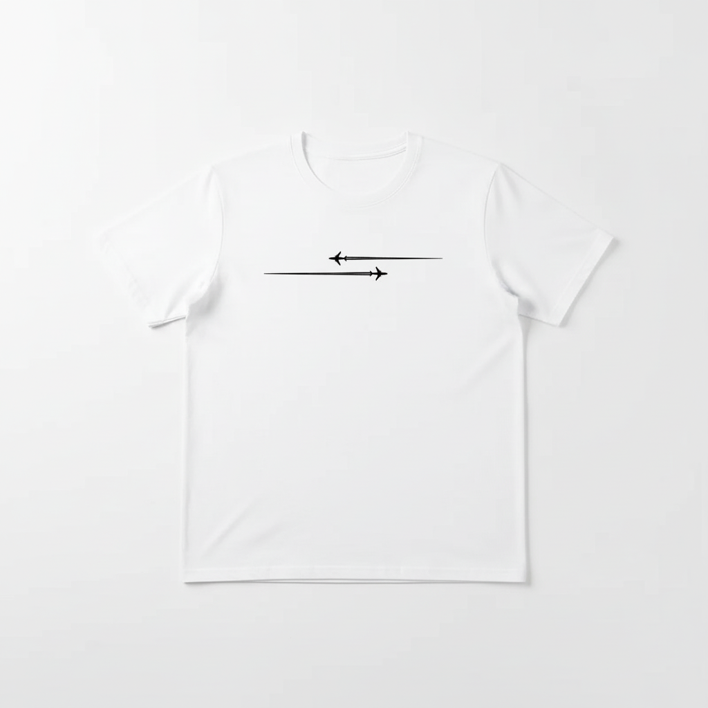 Pattern Printed Comfortable Sports Round Neck T-shirt