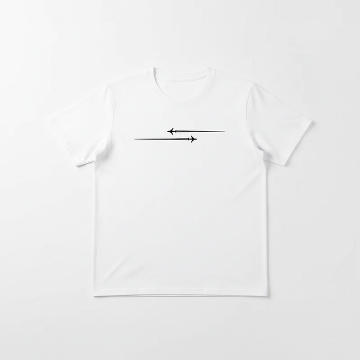 Pattern Printed Comfortable Sports Round Neck T-shirt