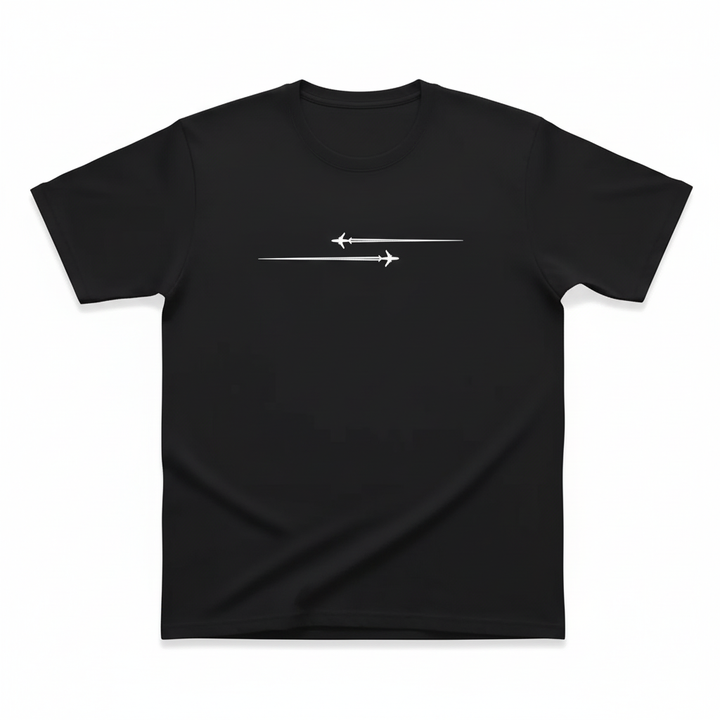Pattern Printed Comfortable Sports Round Neck T-shirt