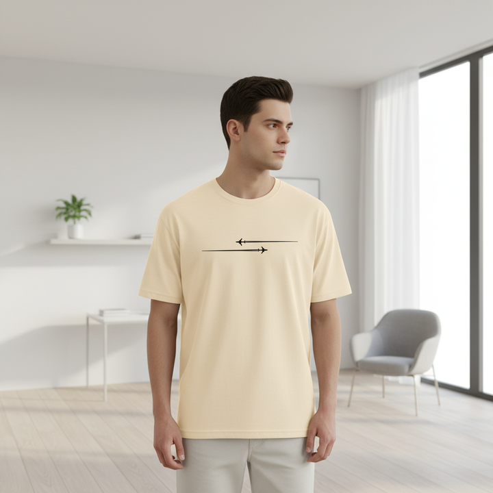Pattern Printed Comfortable Sports Round Neck T-shirt