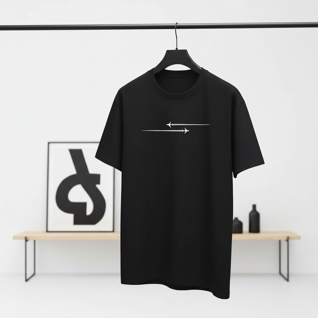 Pattern Printed Comfortable Sports Round Neck T-shirt