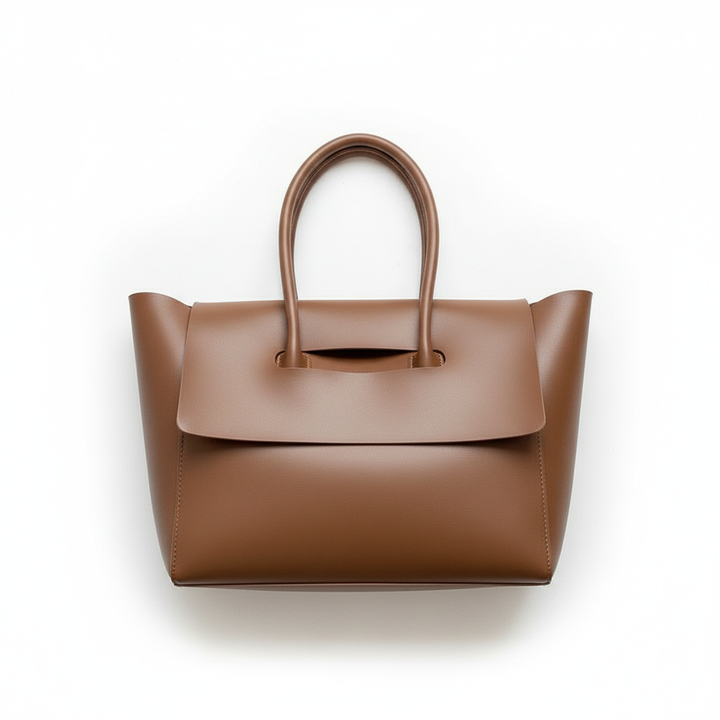 Elegant PU Leather Top Handle Tote Bag – Women’s Large Capacity Shoulder Handbag