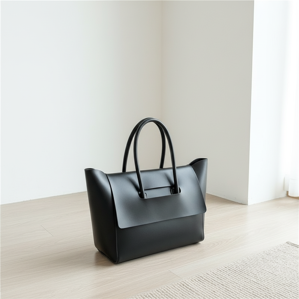 Elegant PU Leather Top Handle Tote Bag – Women’s Large Capacity Shoulder Handbag