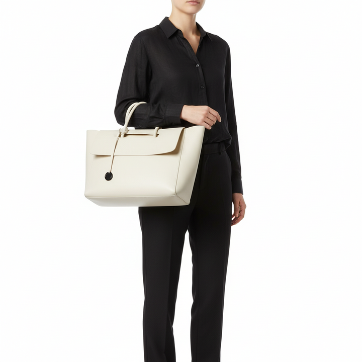 Elegant PU Leather Top Handle Tote Bag – Women’s Large Capacity Shoulder Handbag