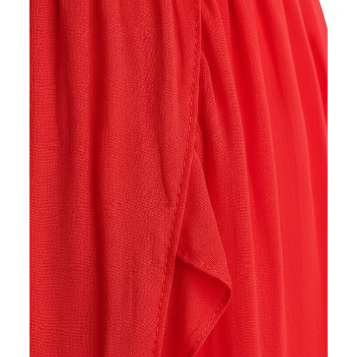 Batwing Sleeve V-neck Dress Summer Pure Color Tied Irregular Long Dresses Womens Clothing