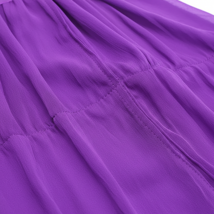 Batwing Sleeve V-neck Dress Summer Pure Color Tied Irregular Long Dresses Womens Clothing