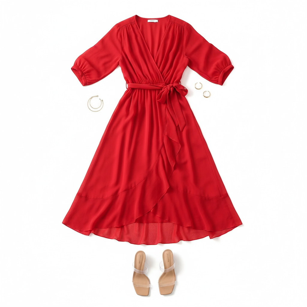 Batwing Sleeve V-neck Dress Summer Pure Color Tied Irregular Long Dresses Womens Clothing