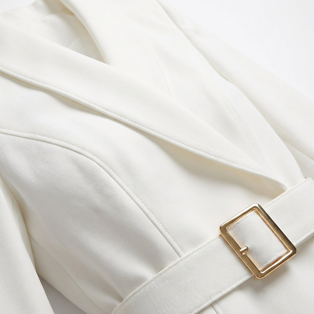 Slim-fitting Casual Suit Dress V-neck Long-sleeved Dresses Commuting Office Clothing For Women