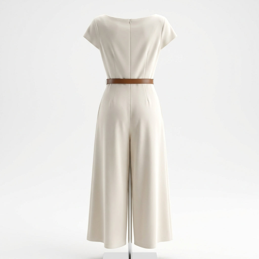 European And American Elegant Style Satin Jumpsuit