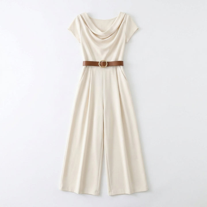 European And American Elegant Style Satin Jumpsuit