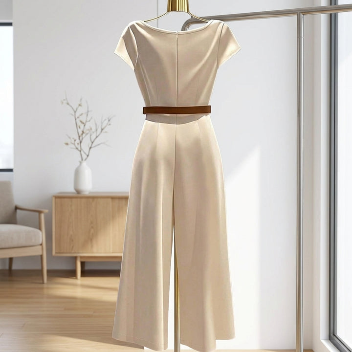 European And American Elegant Style Satin Jumpsuit