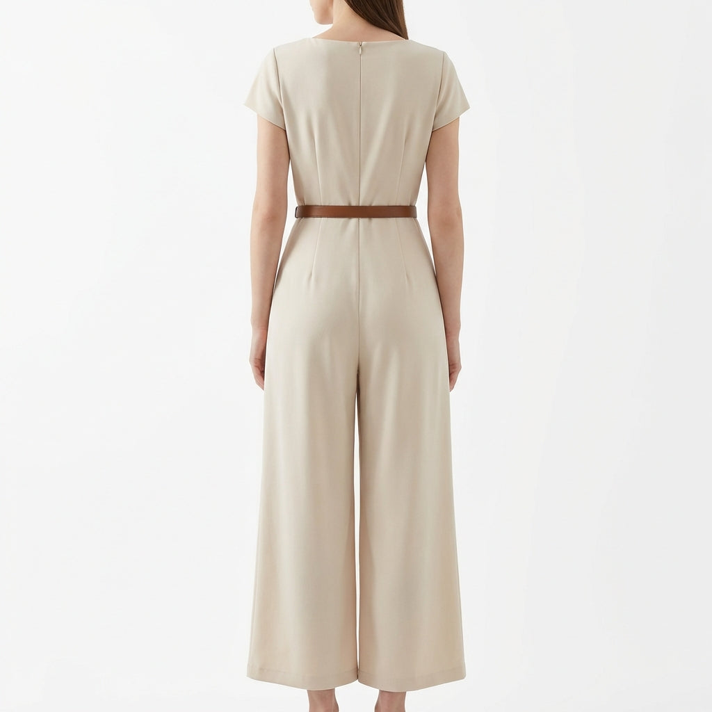 European And American Elegant Style Satin Jumpsuit