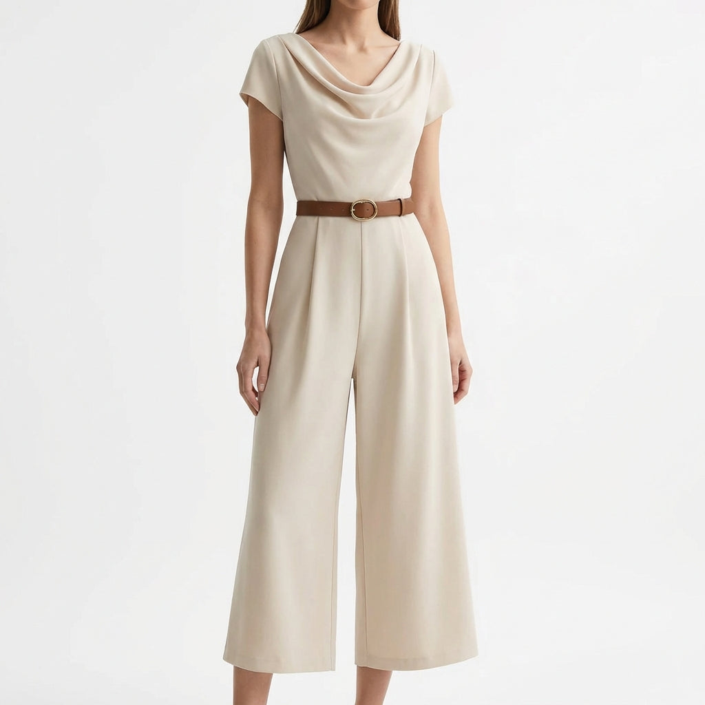 European And American Elegant Style Satin Jumpsuit