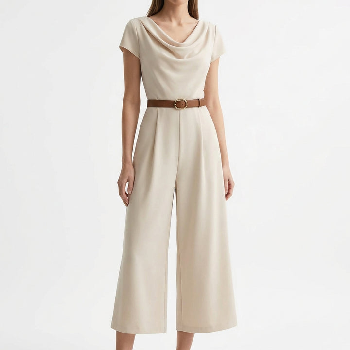 European And American Elegant Style Satin Jumpsuit