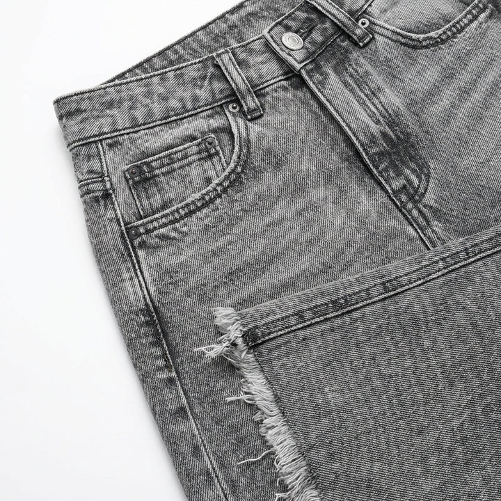Women's High-Waisted Straight Leg Jeans – Slim Fit Denim with Pockets