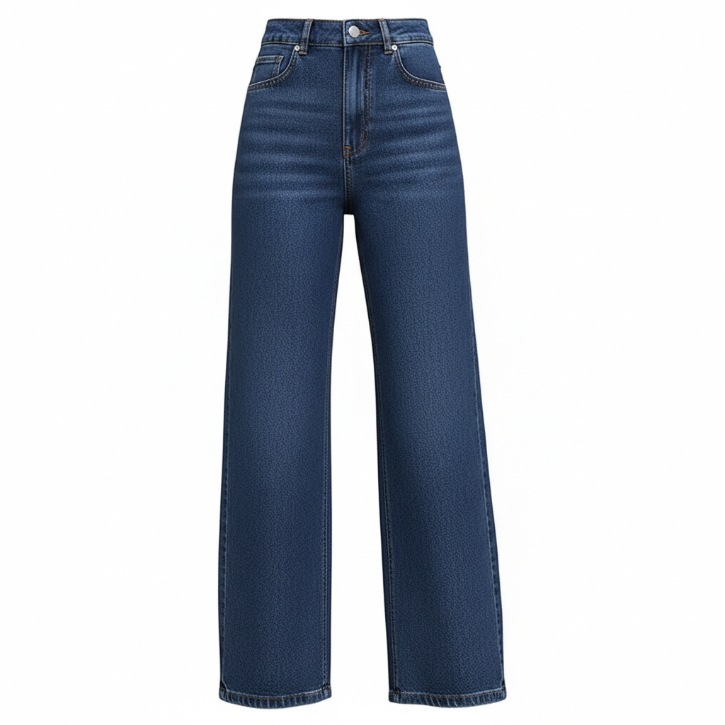 Washed Fashion Straight Jeans Women's Mid Waist