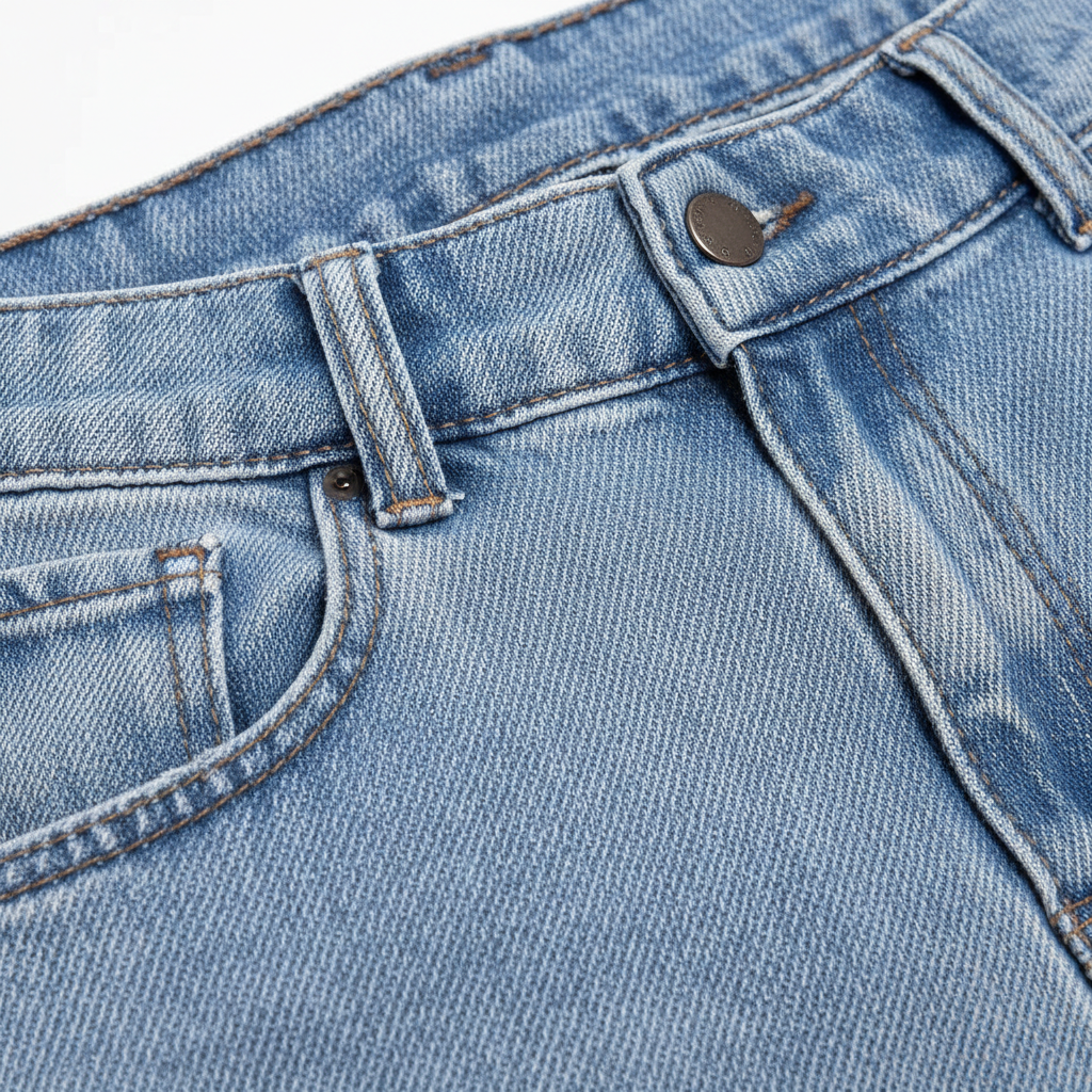 Washed Fashion Straight Jeans Women's Mid Waist