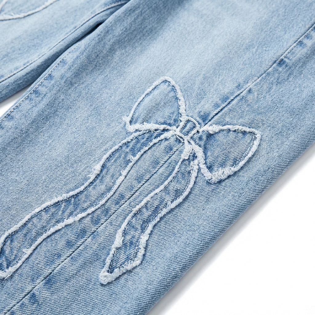 Women's High-Rise Buckle Accent Skinny Jeans – Mid Blue Slim Fit Denim