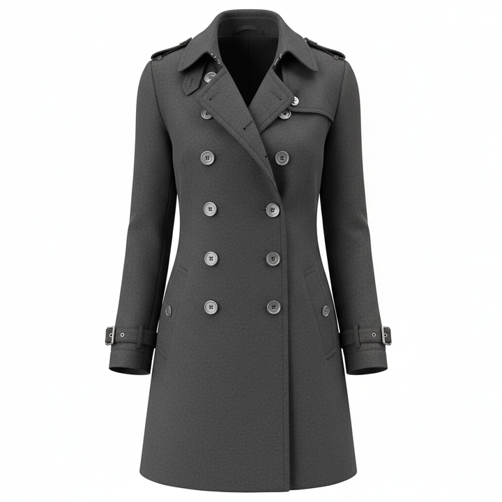 Streetwear Women Jackets Lined Double-breasted Ladies Loose Wool Overcoat Elegant Lapel Solid Pocketed Coats For Autumn Winter