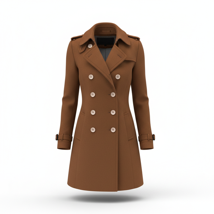 Streetwear Women Jackets Lined Double-breasted Ladies Loose Wool Overcoat Elegant Lapel Solid Pocketed Coats For Autumn Winter