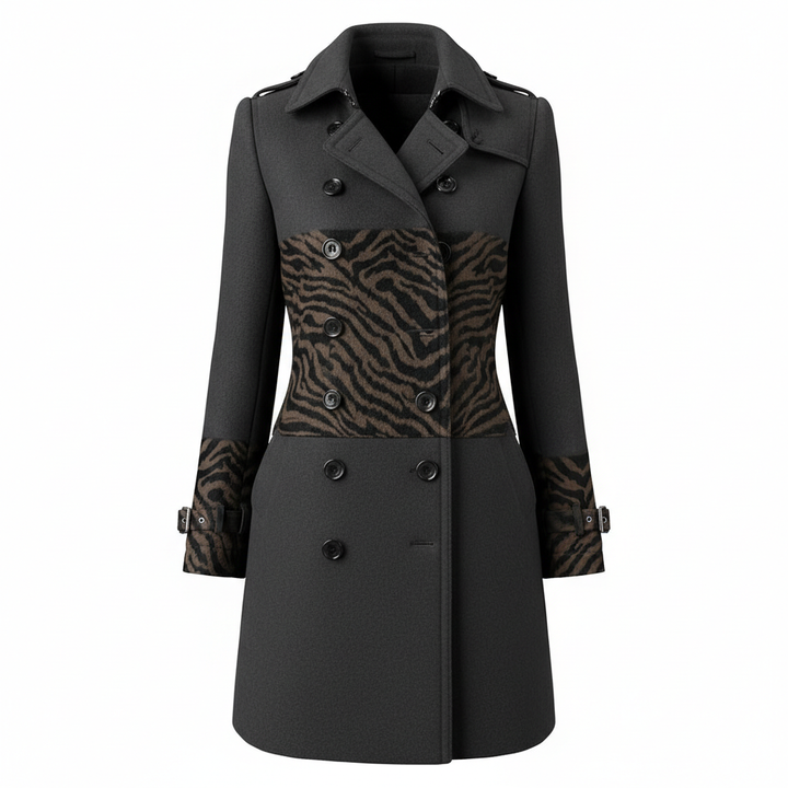 Streetwear Women Jackets Lined Double-breasted Ladies Loose Wool Overcoat Elegant Lapel Solid Pocketed Coats For Autumn Winter