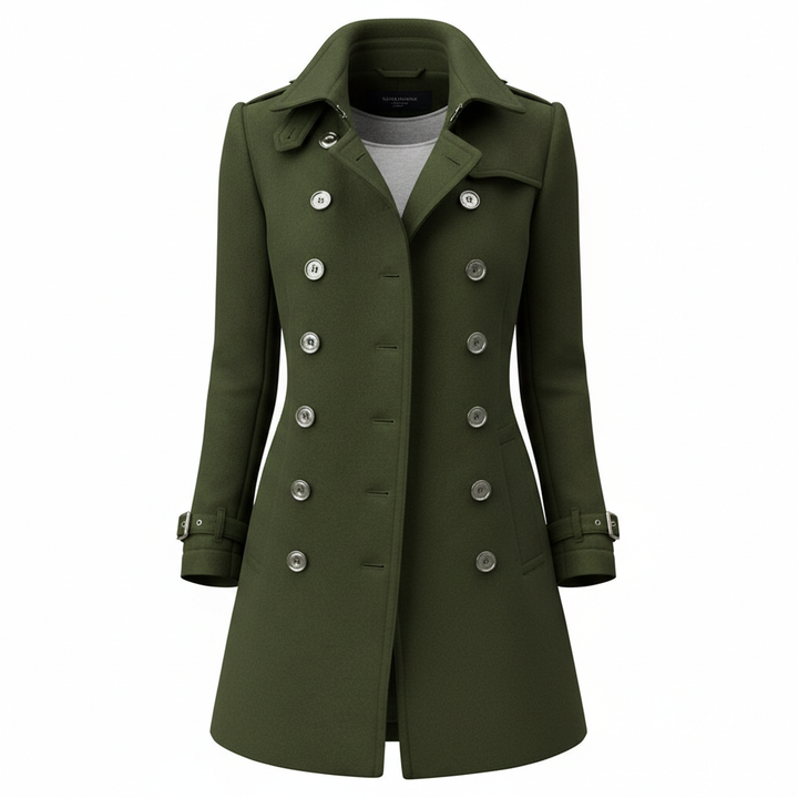 Streetwear Women Jackets Lined Double-breasted Ladies Loose Wool Overcoat Elegant Lapel Solid Pocketed Coats For Autumn Winter