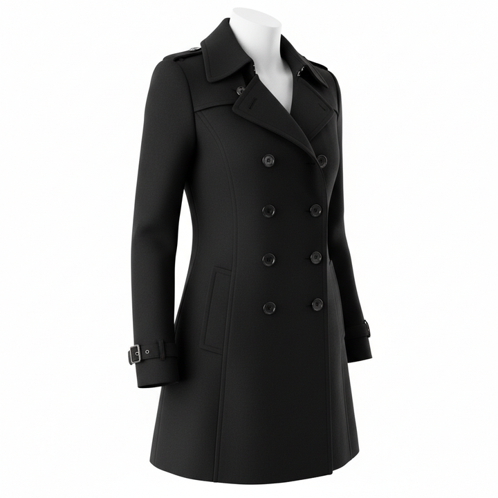 Streetwear Women Jackets Lined Double-breasted Ladies Loose Wool Overcoat Elegant Lapel Solid Pocketed Coats For Autumn Winter