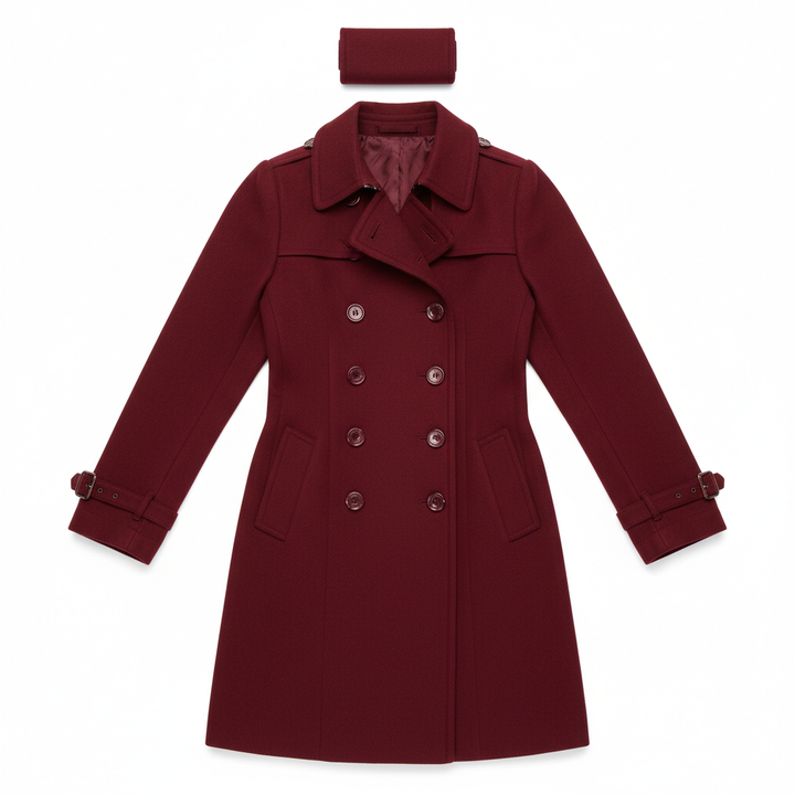 Streetwear Women Jackets Lined Double-breasted Ladies Loose Wool Overcoat Elegant Lapel Solid Pocketed Coats For Autumn Winter