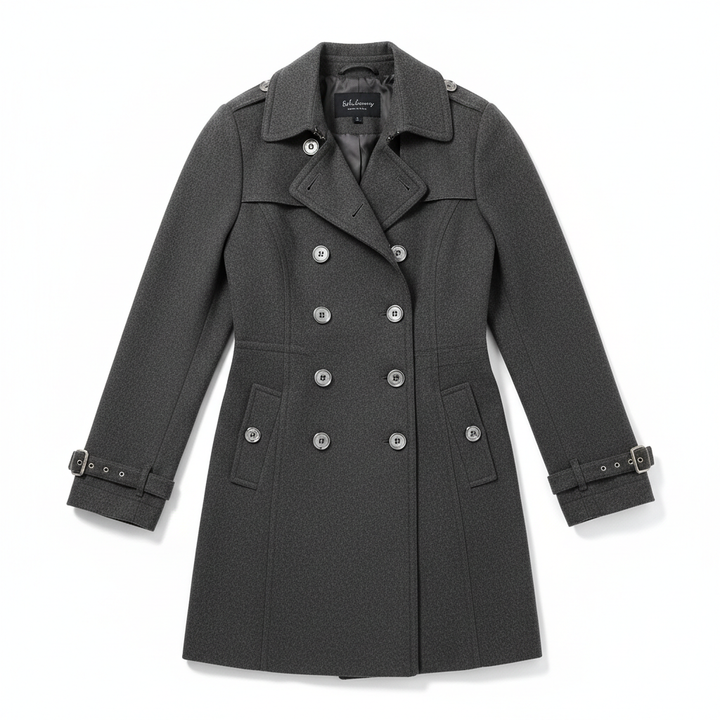 Streetwear Women Jackets Lined Double-breasted Ladies Loose Wool Overcoat Elegant Lapel Solid Pocketed Coats For Autumn Winter