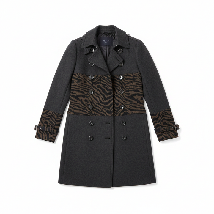 Streetwear Women Jackets Lined Double-breasted Ladies Loose Wool Overcoat Elegant Lapel Solid Pocketed Coats For Autumn Winter