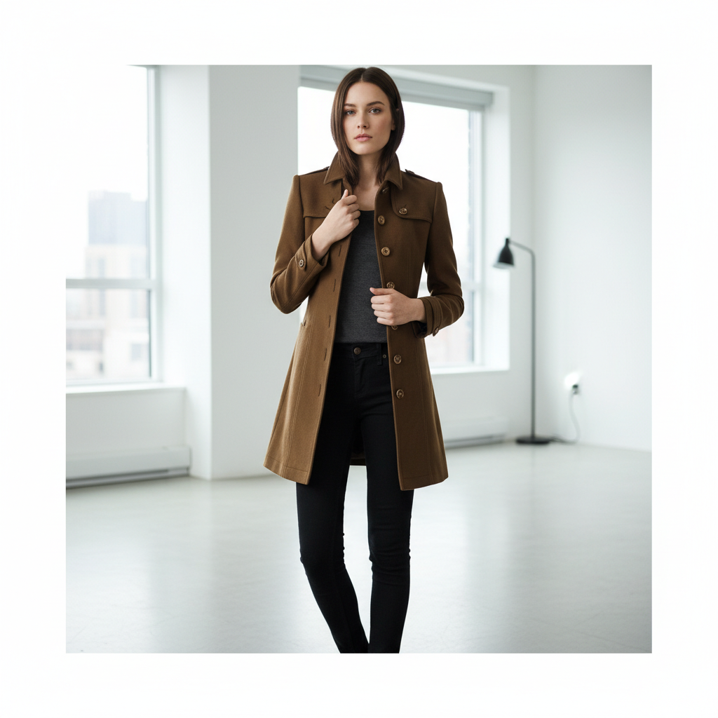 Streetwear Women Jackets Lined Double-breasted Ladies Loose Wool Overcoat Elegant Lapel Solid Pocketed Coats For Autumn Winter