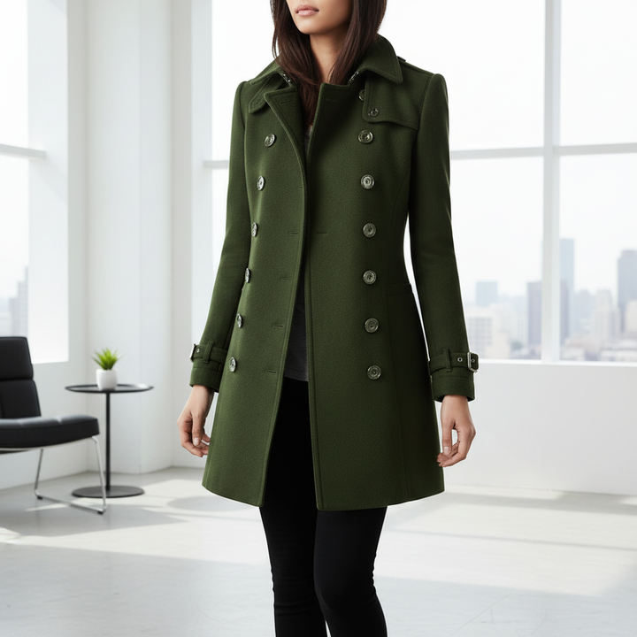 Streetwear Women Jackets Lined Double-breasted Ladies Loose Wool Overcoat Elegant Lapel Solid Pocketed Coats For Autumn Winter
