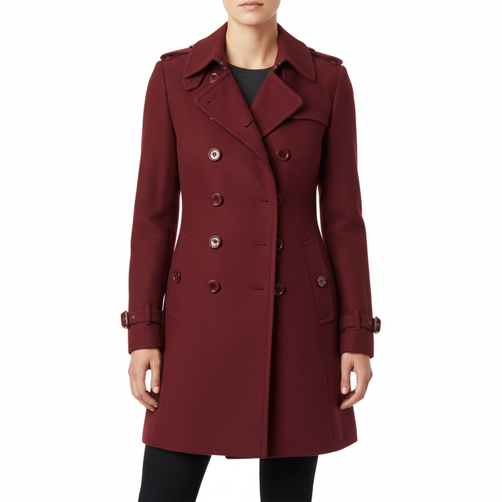 Streetwear Women Jackets Lined Double-breasted Ladies Loose Wool Overcoat Elegant Lapel Solid Pocketed Coats For Autumn Winter