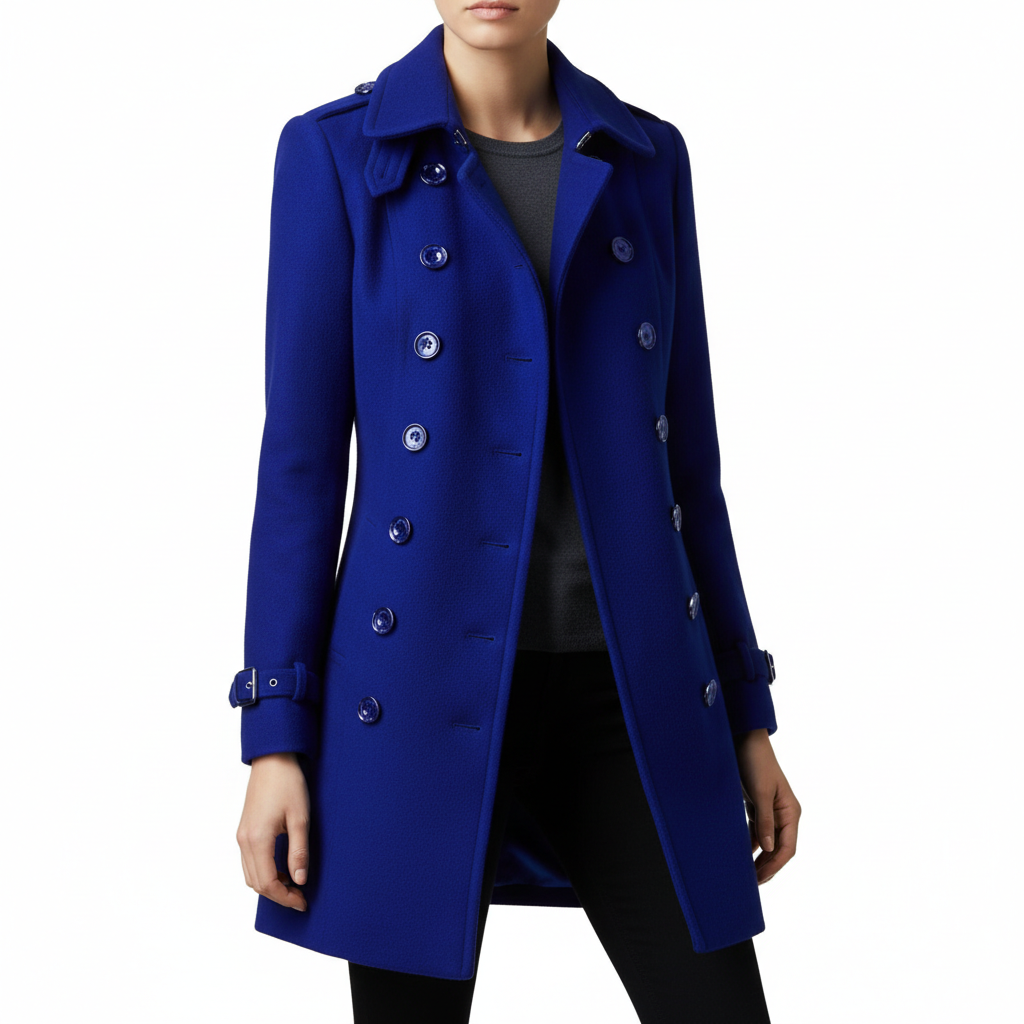 Streetwear Women Jackets Lined Double-breasted Ladies Loose Wool Overcoat Elegant Lapel Solid Pocketed Coats For Autumn Winter