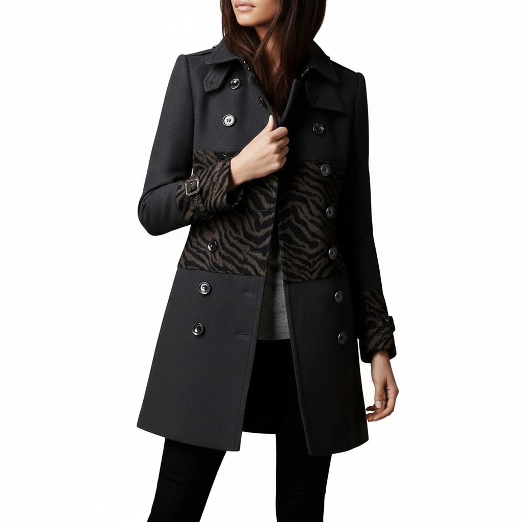 Streetwear Women Jackets Lined Double-breasted Ladies Loose Wool Overcoat Elegant Lapel Solid Pocketed Coats For Autumn Winter