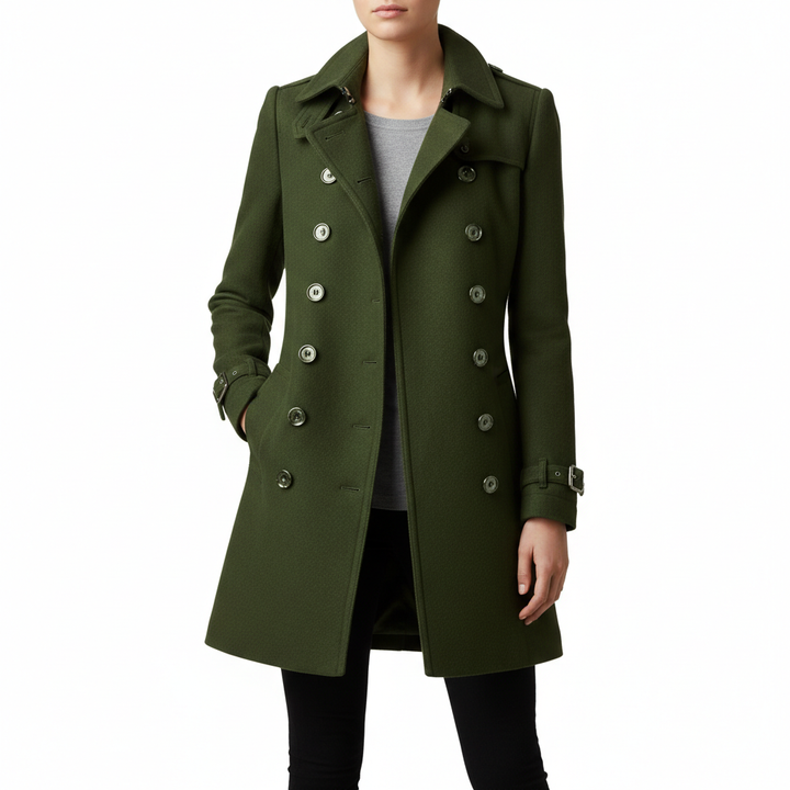 Streetwear Women Jackets Lined Double-breasted Ladies Loose Wool Overcoat Elegant Lapel Solid Pocketed Coats For Autumn Winter