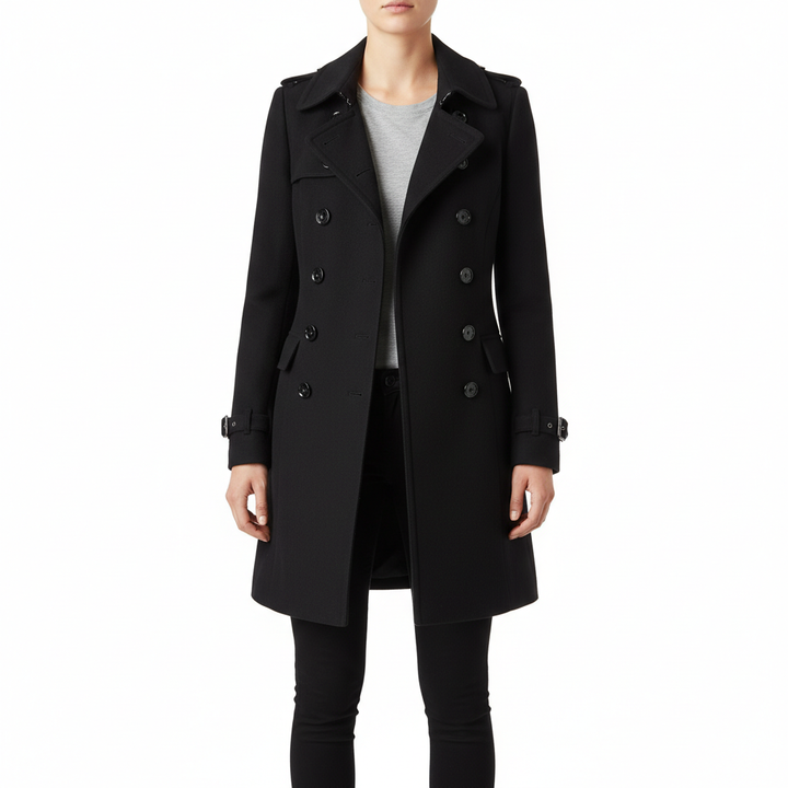 Streetwear Women Jackets Lined Double-breasted Ladies Loose Wool Overcoat Elegant Lapel Solid Pocketed Coats For Autumn Winter
