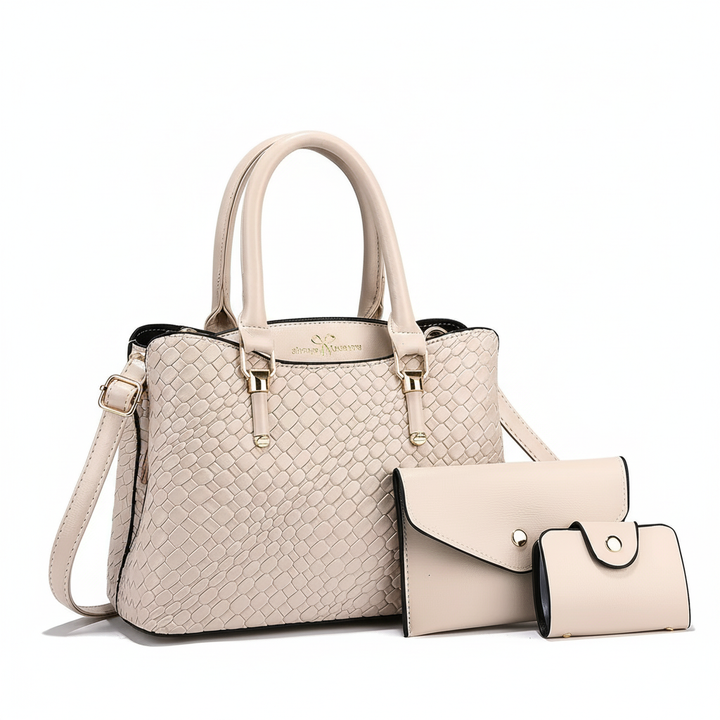 Woven Texture Three-piece Set Large Capacity One Shoulder Combination Bags