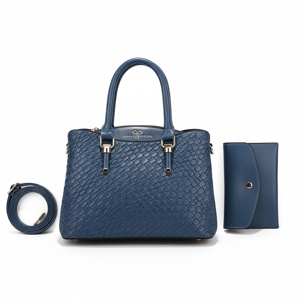 Woven Texture Three-piece Set Large Capacity One Shoulder Combination Bags